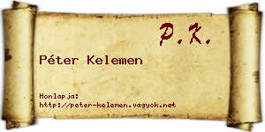 Péter Kelemen névjegykártya
