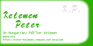 kelemen peter business card